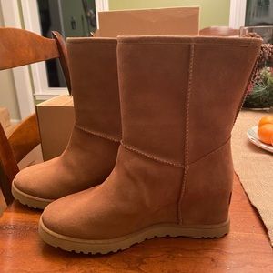 UGG Wedge Chestnut Classic Femme Short 9